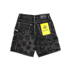ALL BLACK EMBELLISHED DENIM SHORTS