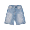 "'REWARD'' ICE STONE DENIM SHORT