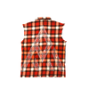 Sleeveless Rhinestone Flannel - Orange