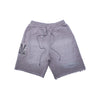 RHINESTONE TERRY SHORTS - WASHED LT GREY