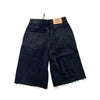 Homme + Femme - Studded Denim Shorts - Black Stone Wash - Homme + Femme